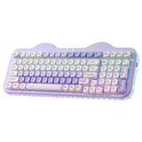 YUNZII C98 Cake Meow Wireless Mechanical Keyboard mechkeysshop Purple YUNZII Milk V2 Linear Switch 