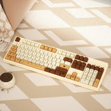 YUNZII Coffee Cat Cherry Profile Keycaps Set mechkeysshop 