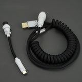 YUNZII Full Black Custom Coiled Aviator USB Cable mechkeysshop 