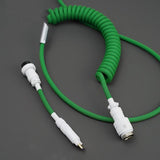 YUNZII Green Custom Coiled Aviator USB Cable mechkeysshop 