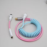 YUNZII Ice Cream Custom Coiled Aviator USB Cable mechkeysshop Milk Cover 