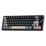 YUNZII IF68 QMK/VIA Wireless Mechanical Keyboard mechkeysshop Black Milk V2 Linear Switch 