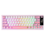 YUNZII IF68 QMK/VIA Wireless Mechanical Keyboard mechkeysshop Pink Milk V2 Linear Switch 