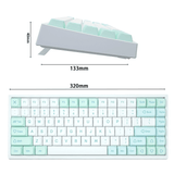 YUNZII KC84 Mint 84 Keys Hot Swappable Wired Mechanical Keyboard mechkeysshop 