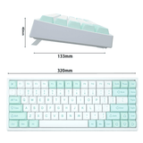 YUNZII KC84 Mint 84 Keys Hot Swappable Wired Mechanical Keyboard mechkeysshop 