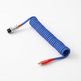 YUNZII NEON Custom Coiled Aviator USB Cable Cord mechkeysshop 
