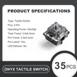 YUNZII Onyx Tactile Clicky Mechanical Switch mechkeysshop 