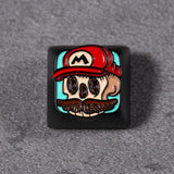 YUNZII TAC SUPER MARIO Aluminum Artisan Keycaps mechkeysshop Skull Mario(1u) 