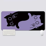 YUZNII Oversized Cartoon Kitten Mouse Pad Desk Mat mechkeysshop 800*300mm Double color cat 