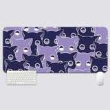 YUZNII Oversized Cartoon Kitten Mouse Pad Desk Mat mechkeysshop 800*300mm Fade cat 