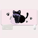 YUZNII Oversized Cartoon Kitten Mouse Pad Desk Mat mechkeysshop 800*300mm Naughty cat 