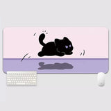 YUZNII Oversized Cartoon Kitten Mouse Pad Desk Mat mechkeysshop 800*300mm Running cat 