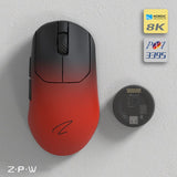 Zaopin ZPW PAW3950 8K Wireless 47g Gaming Mouse mechkeysshop ZPW Black Red 