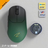 Zaopin ZPW PAW3950 8K Wireless 47g Gaming Mouse mechkeysshop ZPW MAX Black Green 