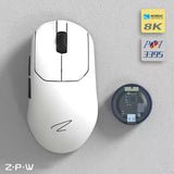 Zaopin ZPW PAW3950 8K Wireless 47g Gaming Mouse mechkeysshop ZPW White(Black Bottom) 