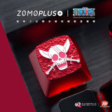 ZOMO PLUS X ONE PIECE Four Emperors Red Haired Shanks Aluminum Artisan Keycap mechkeysshop 