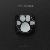 ZOMOPLUS Aluminium Kitty Poot Artisan Keycap mechkeysshop Black CAP Gray PAW 