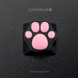 ZOMOPLUS Aluminium Kitty Poot Artisan Keycap mechkeysshop Black CAP Pink PAW 