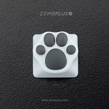 ZOMOPLUS Aluminium Kitty Poot Artisan Keycap mechkeysshop White CAP Gray PAW 