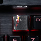 Zomoplus Cracked F5 Aluminum Artisan Keycap mechkeysshop 