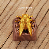 ZOMOPLUS Fantastic Beasts Series - Golden Cicada Translucent Aluminum Artisan Keycap mechkeysshop 