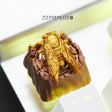 ZOMOPLUS Fantastic Beasts Series - Golden Cicada Translucent Aluminum Artisan Keycap mechkeysshop 