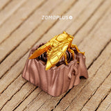 ZOMOPLUS Fantastic Beasts Series - Golden Cicada Translucent Aluminum Artisan Keycap mechkeysshop 