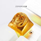 ZOMOPLUS Fantastic Beasts Series - Golden Cobra 3D Aluminum Artisan Keycap mechkeysshop 