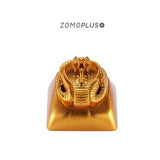 ZOMOPLUS Fantastic Beasts Series - Golden Cobra 3D Aluminum Artisan Keycap mechkeysshop 