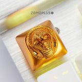 ZOMOPLUS Fantastic Beasts Series - Golden Cobra 3D Aluminum Artisan Keycap mechkeysshop 