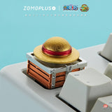 ZOMOPLUS One Piece Aluminum Luffys Hat Artisan Keycap mechkeysshop 