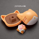 ZOMOPLUS Paw Multi-Color ABS Silicon Artisan Keycap mechkeysshop Orange Cat 