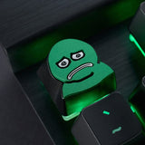 Zomoplus Sad Frog Aluminum Artisan Keycap mechkeysshop 