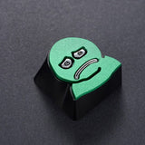 Zomoplus Sad Frog Aluminum Artisan Keycap mechkeysshop 