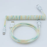 YUNZII Gradient Color Custom Coiled Aviator USB Cable Cord