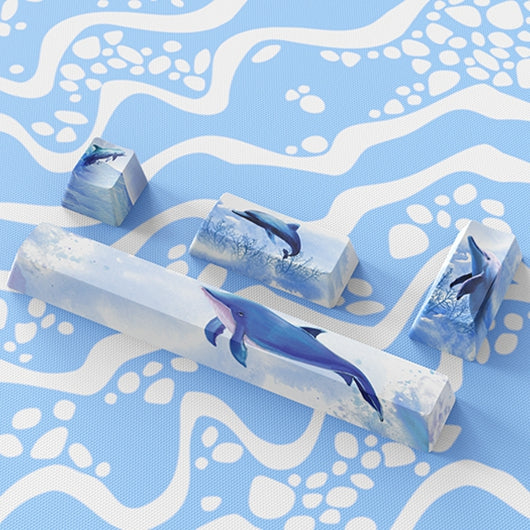 DAGK Dolphin/Sakura Cherry/OEM Spacebars Artisan Keycaps