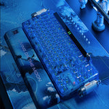 KeysMe Lunar 01 Nepture Blue Crystal Mechanical Keyboard
