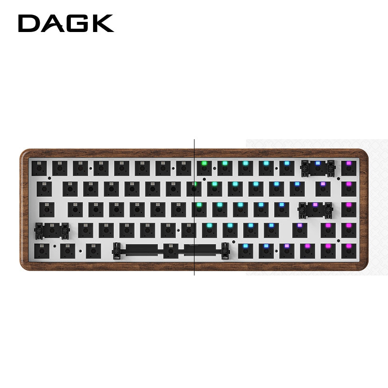 DAGK Wood Three Mode Keyboard Kit
