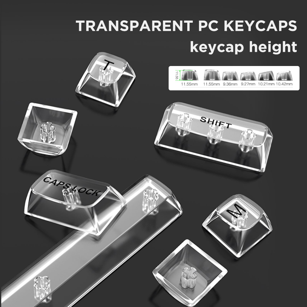 XINMENG X75 Transparent Mechanical Keyboard