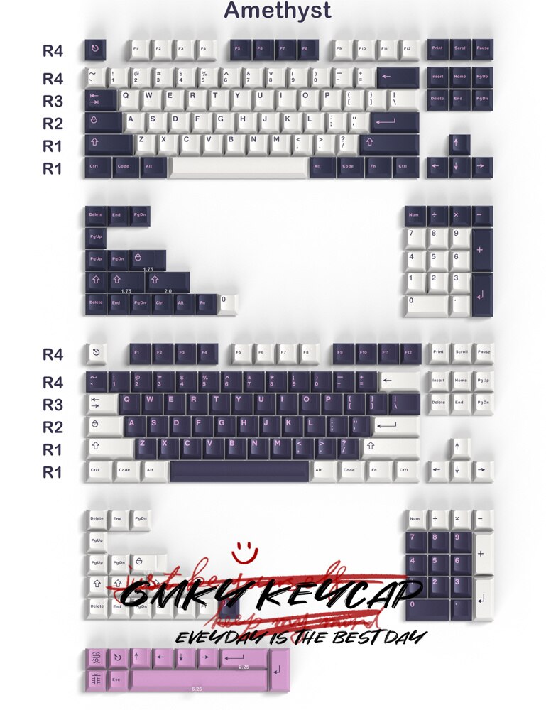 G-MKY Amethyst Cherry Profile Keycaps