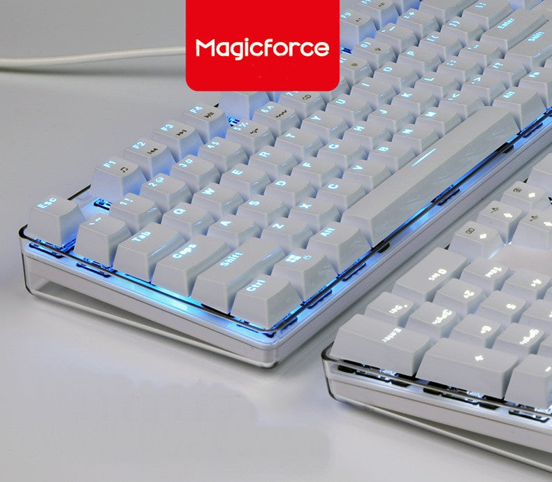 Magicforce Crystal White Backlight 108Keys Mechanical Keyboard