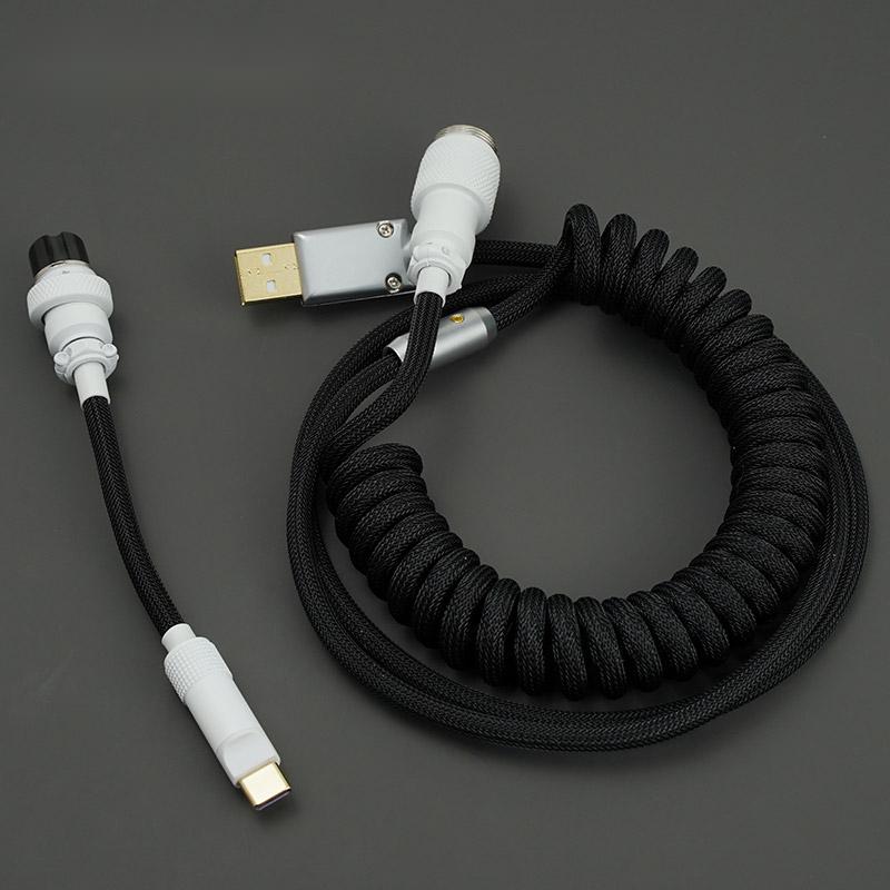 YUNZII Full Black Custom Coiled Aviator USB Cable