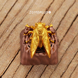 ZOMOPLUS Fantastic Beasts Series - Golden Cicada Translucent Aluminum Artisan Keycap