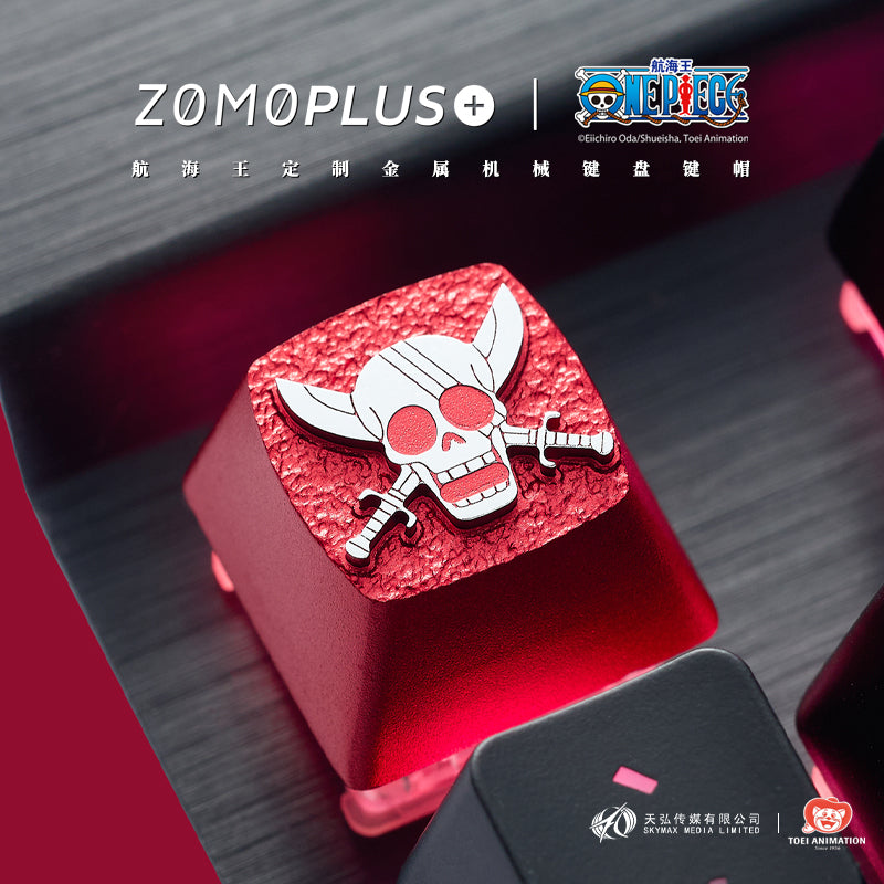 ZOMO PLUS X ONE PIECE  Four Emperors Red Haired Shanks Aluminum Artisan Keycap