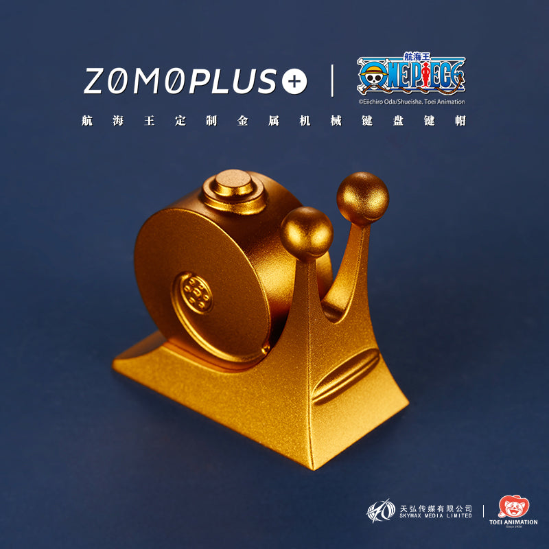 ZOMOPLUS X ONE PIECE Golden Den Den Mushi Aluminum Artisan Keycap –  mechkeysshop