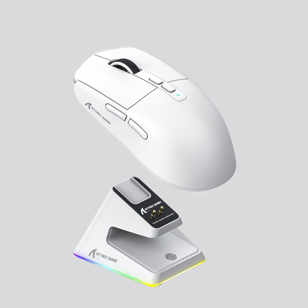 ATTACK SHARK X6 RGB Gaming Mouse - X6-White
