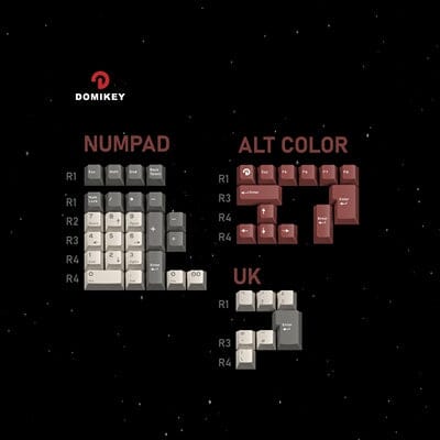 DOMIKEY Astronaut Cherry Profile Keycaps Set mechkeysshop NUMPAD+ ALT COLOR+UK 
