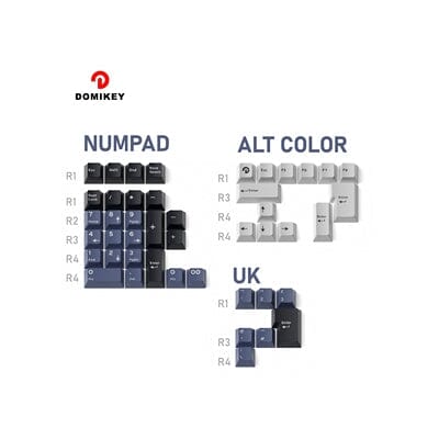 DOMIKEY Calculator-1 Cherry Profile Keycaps Set mechkeysshop NUMPAD+ ALT COLOR+UK 