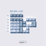 DOMIKEY Cloudless Cherry Profile Keycap Set mechkeysshop NUM+UK 