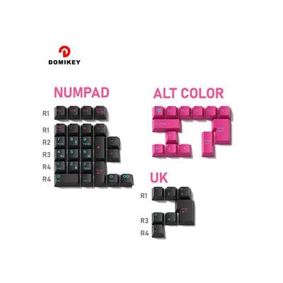 DOMIKEY Miami Night Cherry Profile Keycaps Set mechkeysshop NUMPAD+ ALT COLOR+UK 